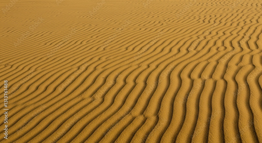 Desert Sand Dunes with Wavy Patterns and Golden Light Texture Desert Sand Dunes with Wavy Patterns and Golden Light Texture