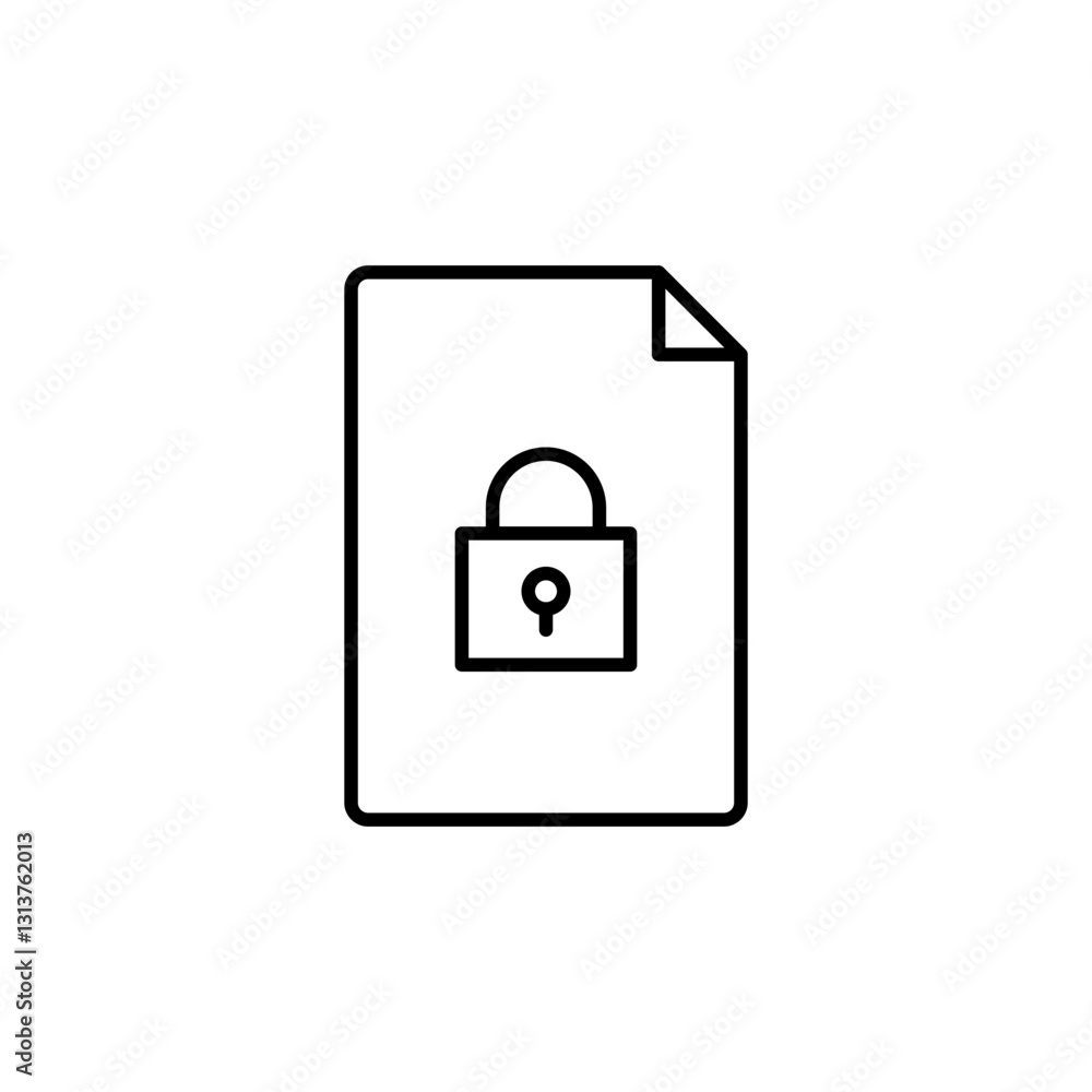 File Security line icon File Security line icon