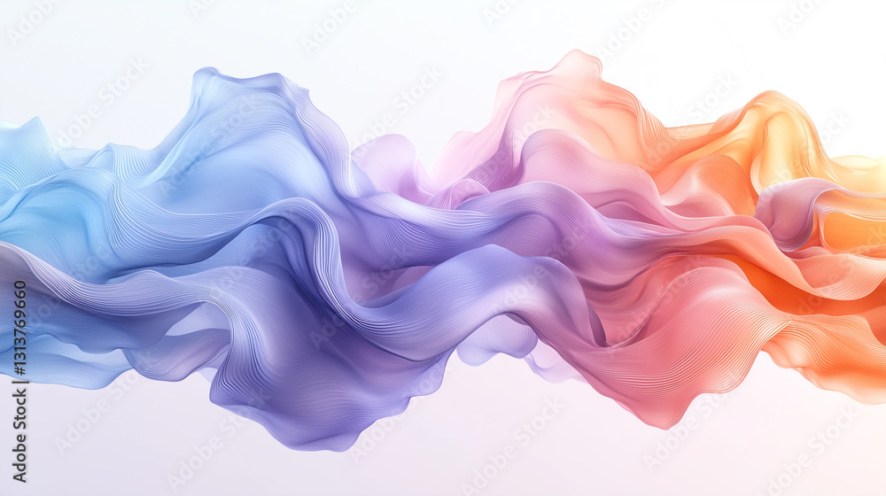 A Breathtaking Wave Of Pastel-colored Silk Flowing Gracefully In A Gentle Breeze, Showcasing A Dreamy, Ethereal Beauty With Soft Lighting And A Bright, Airy Background A Breathtaking Wave Of Pastel-colored Silk Flowing Gracefully In A Gentle Breeze, Showcasing A Dreamy, Ethereal Beauty With Soft Lighting And A Bright, Airy Background