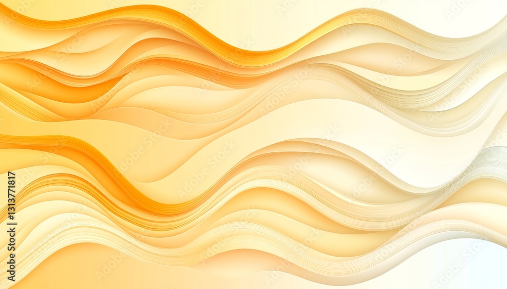 Elegant Abstract Light Yellow Wave Pattern Background, Delicate and Gentle 3D Liquid Texture Design Elegant Abstract Light Yellow Wave Pattern Background, Delicate and Gentle 3D Liquid Texture Design