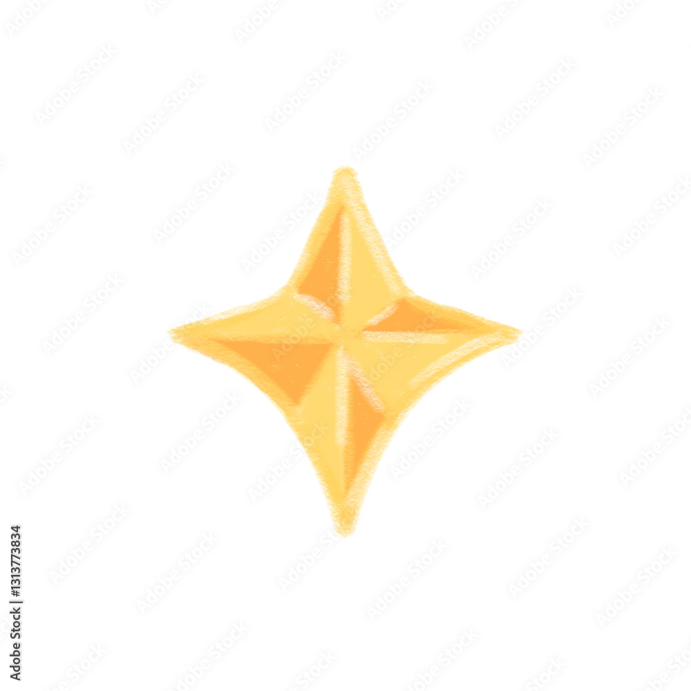 Obraz premium Moon Stars Sparkle Shiny Illustration
