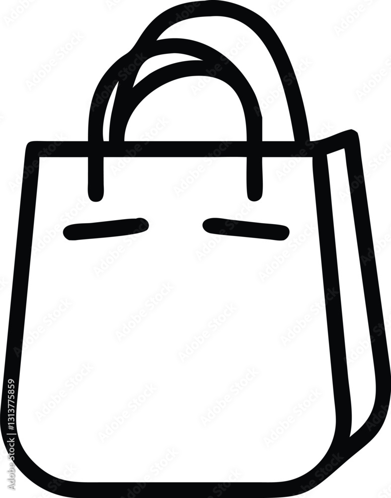 Shopping basket, minimalist icon, line drawing, simple design, e-commerce symbol, black and white, geometric shapes, basket handles, square base, consumer goods, retail concept, vector graphic style, Shopping basket, minimalist icon, line drawing, simple design, e-commerce symbol, black and white, geometric shapes, basket handles, square base, consumer goods, retail concept, vector graphic style,