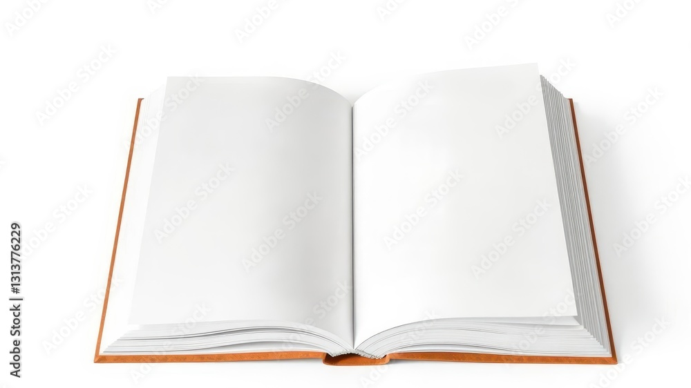 Open book, blank pages, white background, pristine, new, potential, opportunity, story, imagination, learn, white Open book, blank pages, white background, pristine, new, potential, opportunity, story, imagination, learn, white