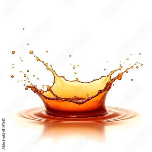 A highly detailed, vibrant illustration of a magnificent splash