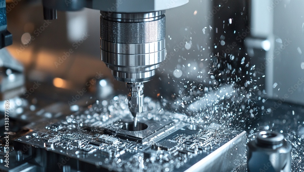 A close-up shot of an advanced assembly line in action, with precision tools and microchips being stuck on a circuit board. A close-up shot of an advanced assembly line in action, with precision tools and microchips being stuck on a circuit board.