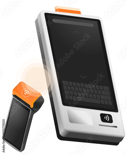 Self ordering kiosk device binding terminal with blank screen