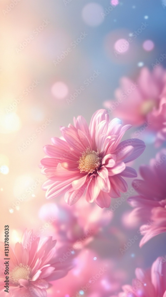 pink flowers soft light bokeh background pink flowers soft light bokeh background