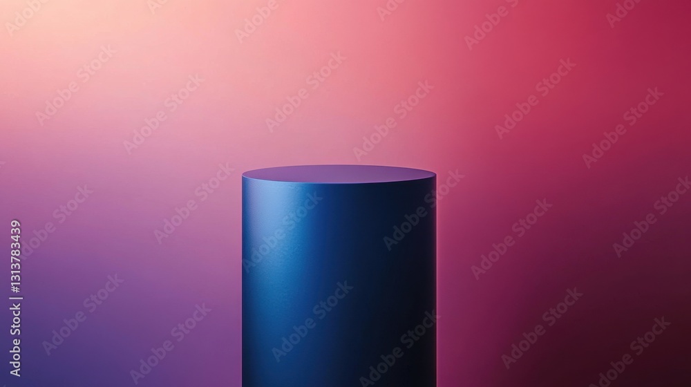 abstract blue cylinder on gradient background abstract blue cylinder on gradient background