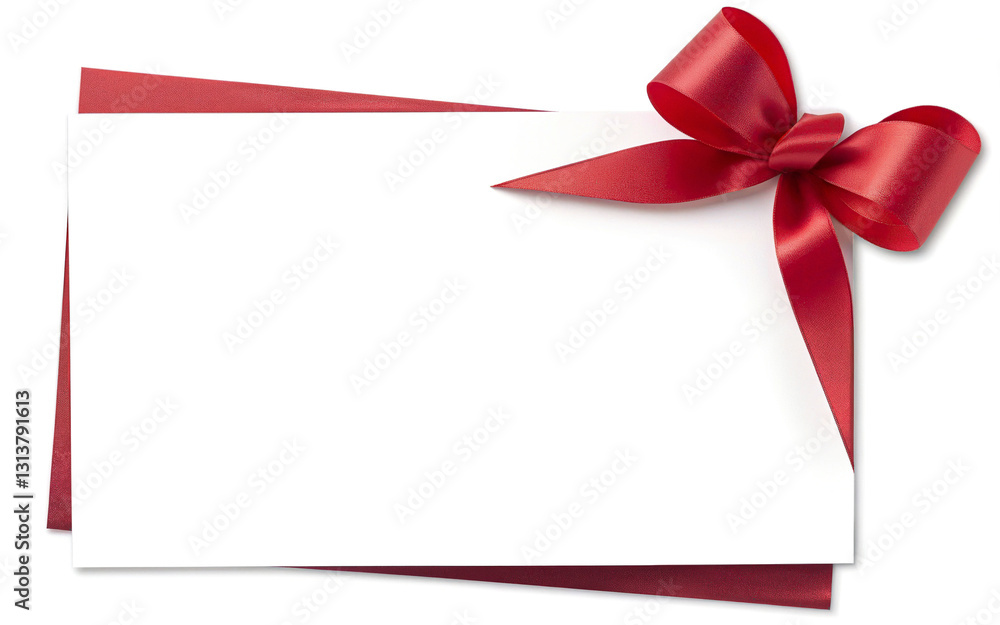 ribbon bow greeting card mockup on transparent background ribbon bow greeting card mockup on transparent background
