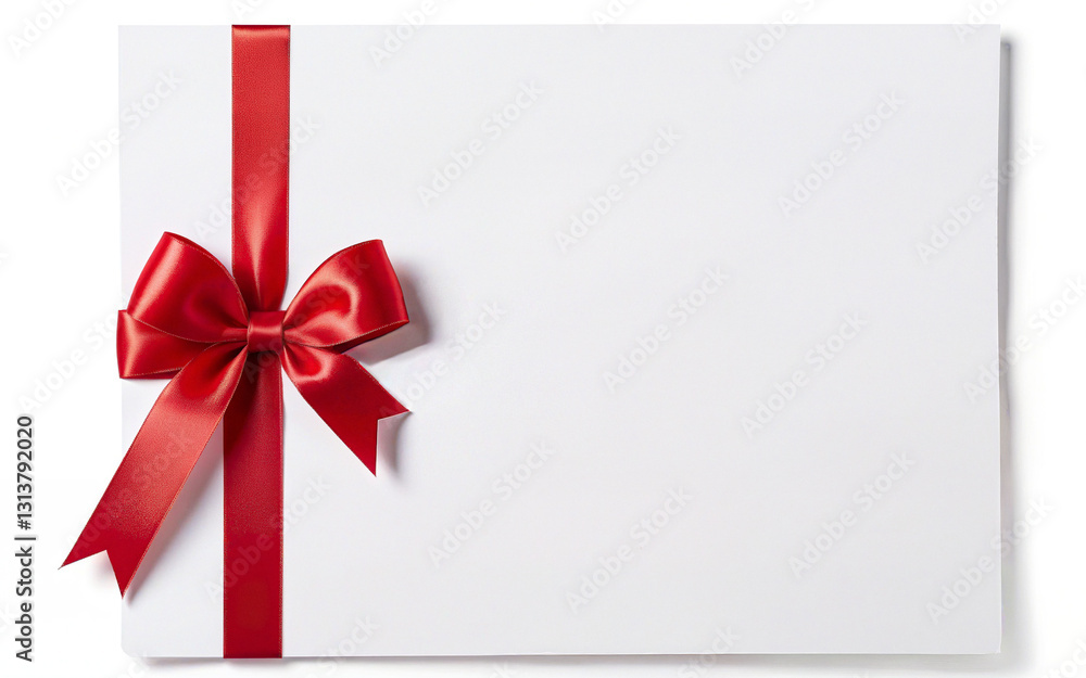 ribbon bow greeting card mockup on transparent background ribbon bow greeting card mockup on transparent background
