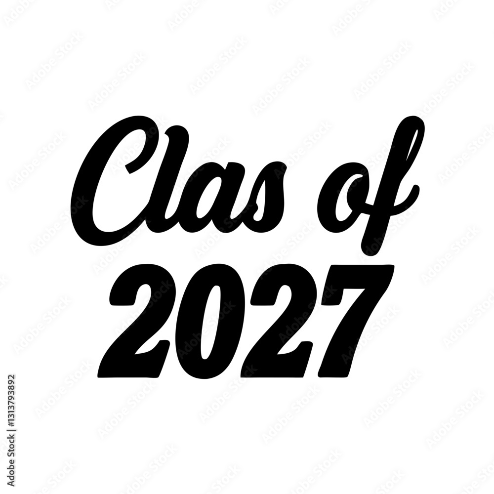 Class of 2027 Bold and Cursive Font PNG Class of 2027 Bold and Cursive Font PNG