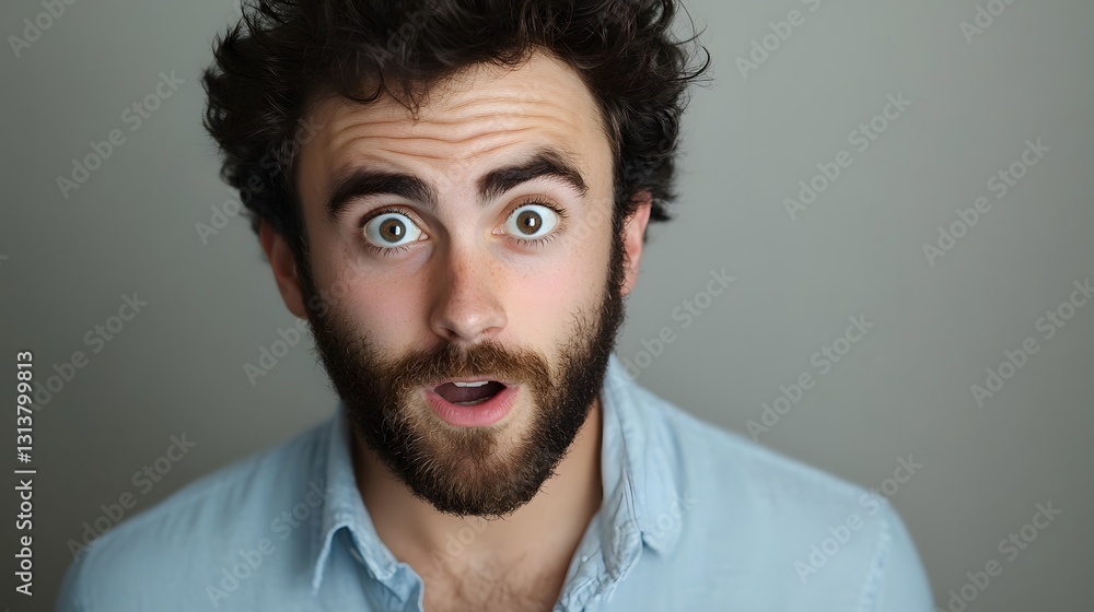 Obraz premium surprised man portrait studio shot