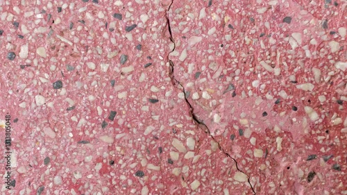 Cracked Pink Terrazzo Stone Texture Moving Diagonally Up – Seamless Loop Background