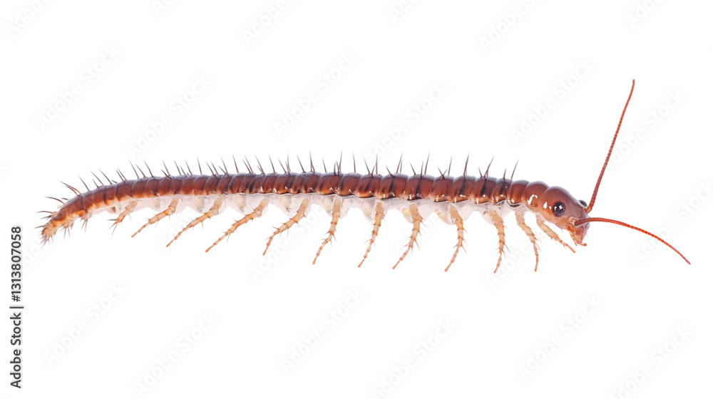 Bug Anatomy: Side View of a Centipede in PNG Format Bug Anatomy: Side View of a Centipede in PNG Format