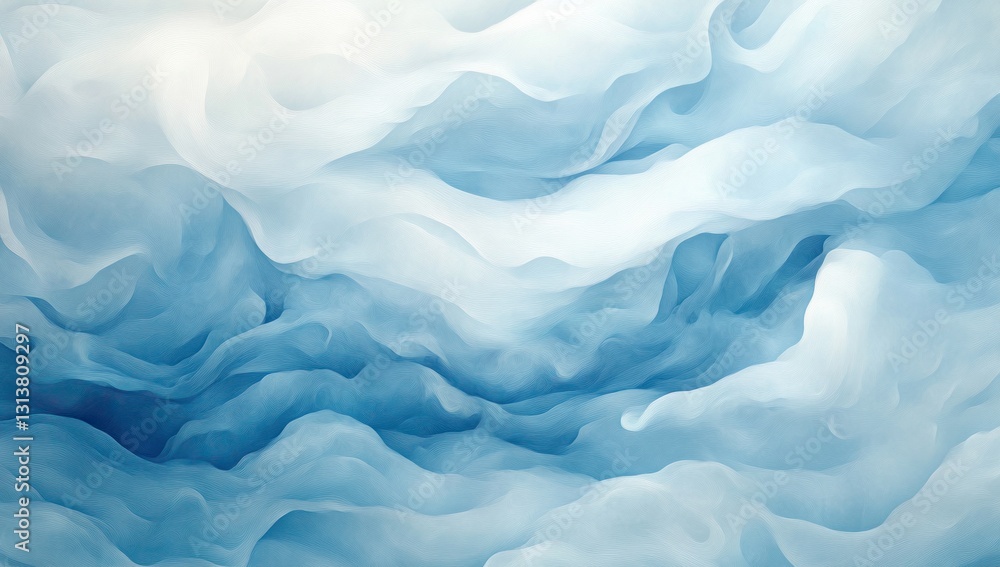 Obraz premium Abstract blue and white wave texture background.