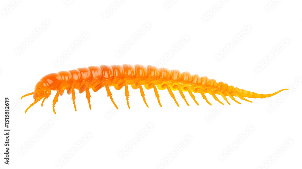 Realistic Centipede Side Perspective - Transparent Background Realistic Centipede Side Perspective - Transparent Background