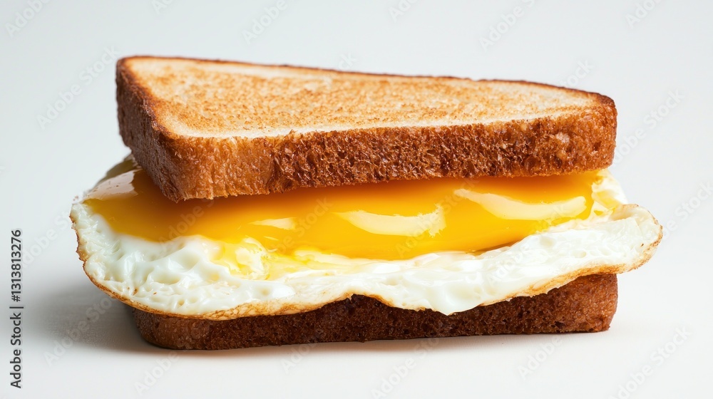 Delicious Sunny Side Up Egg Sandwich on Toast Captivating Food Photography with Soft Background Delicious Sunny Side Up Egg Sandwich on Toast Captivating Food Photography with Soft Background