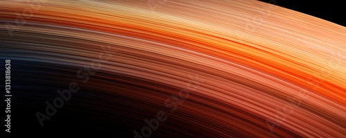 Celestial event colorful rings of a distant planet outer space digital art cosmic environment wide view