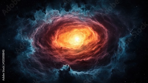 Vibrant cosmic nebula a celestial explosion in digital space art and astronomy perspective