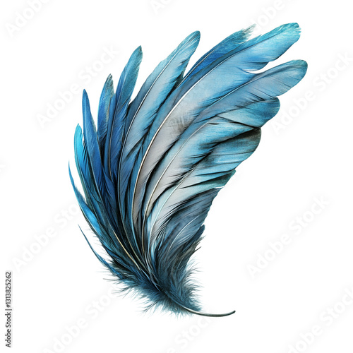 A detailed close-up of a Phoenix feather with fiery red, orange, and gold hues, perfectly on transparent png background. Ai generated (2)