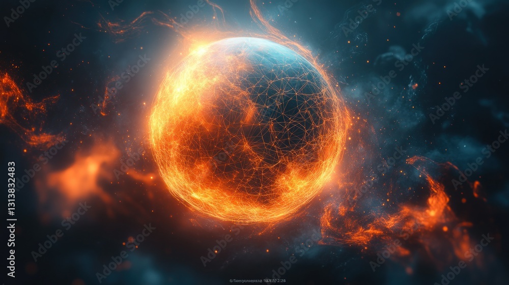 Obraz premium Fiery celestial sphere (1)