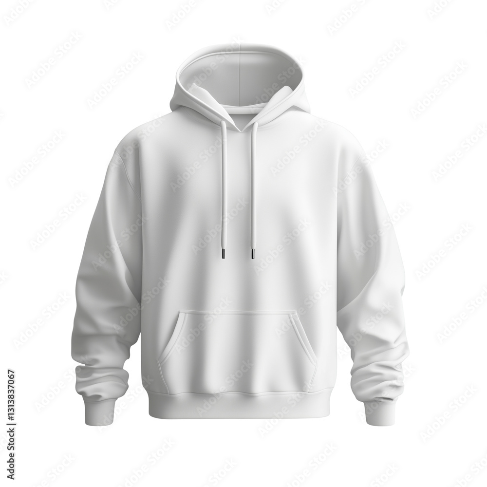 A model wearing a white hoodie with the words A model wearing a white hoodie with the words