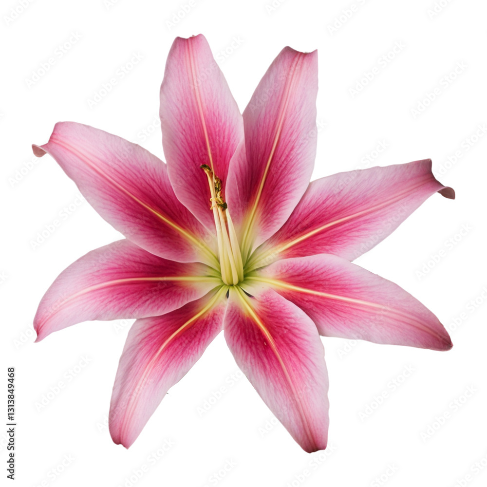 Fototapeta premium pink lily isolated on white background