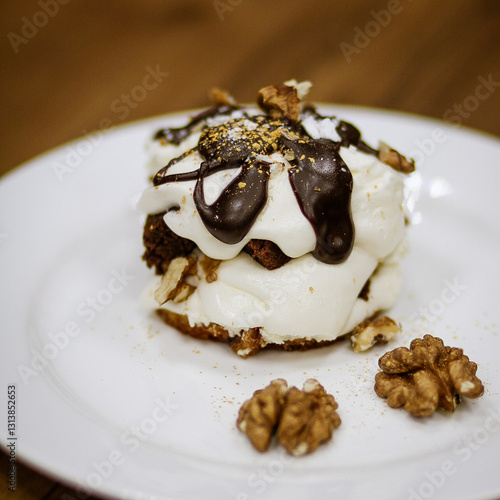 dessert with chocolate