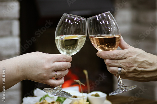 glasses of champagne