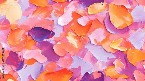 Colorful pastel paint strokes create an artistic abstract background with vibrant hues and textures