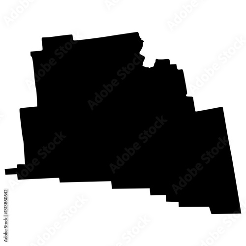 Copper River Census Area silhouette map in black color