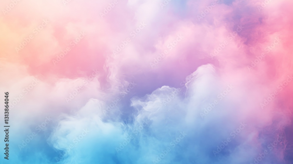 Fototapeta premium Pastel Sky Dreamscape: Ethereal Clouds in Soft Hues
