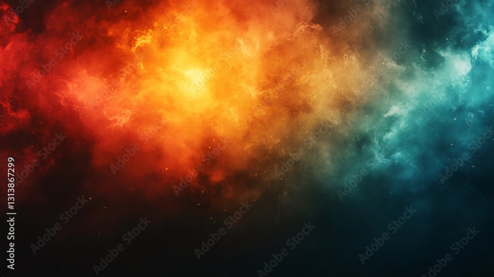 Fototapeta premium Colorful nebula and stars creating a breathtaking cosmic landscape