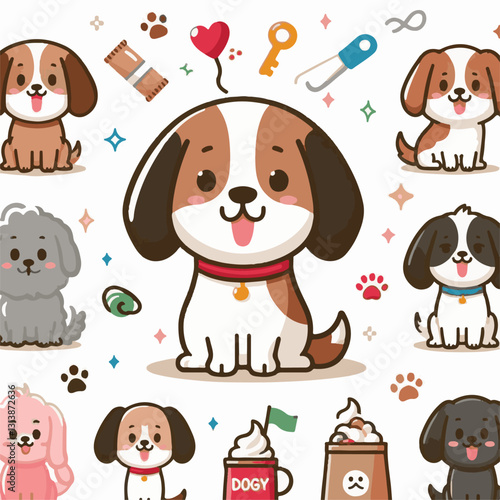 pet, happy, animal, dog, cute, puppy, domestic, adorable, portrait, canine, isolated, breed, looking, purebred, white, sitting, background, doggy, friendly, young, friendship, playful, mammal, pedigre