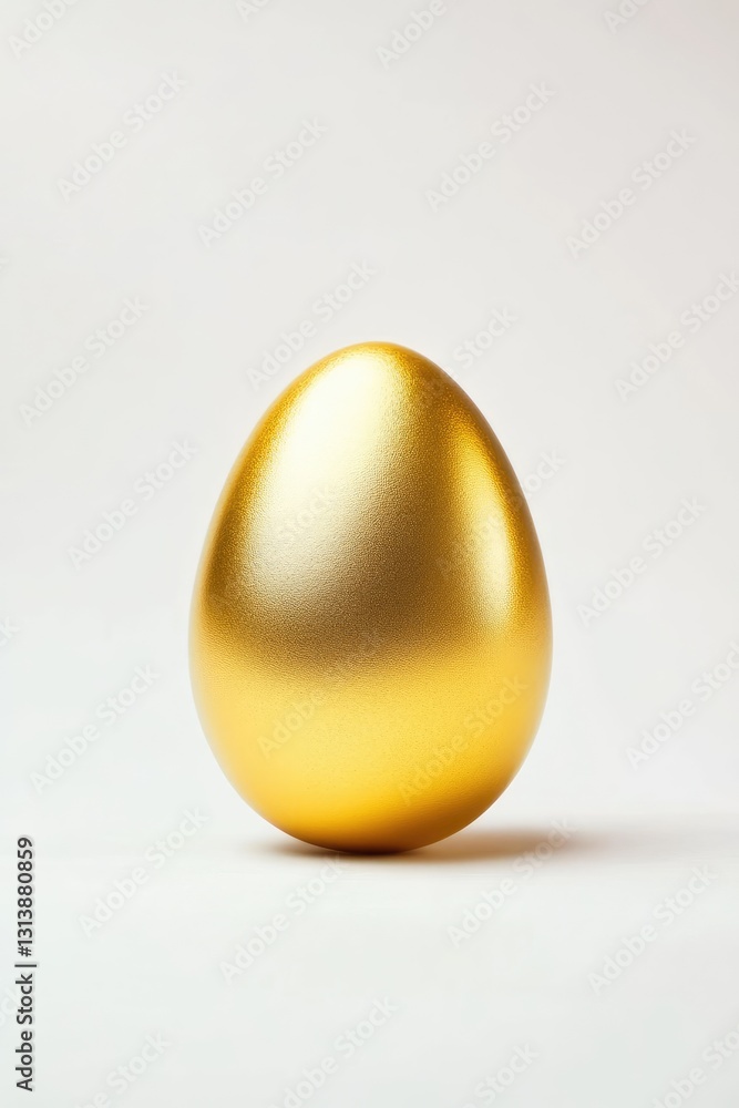 Golden egg on a plain white background Golden egg on a plain white background