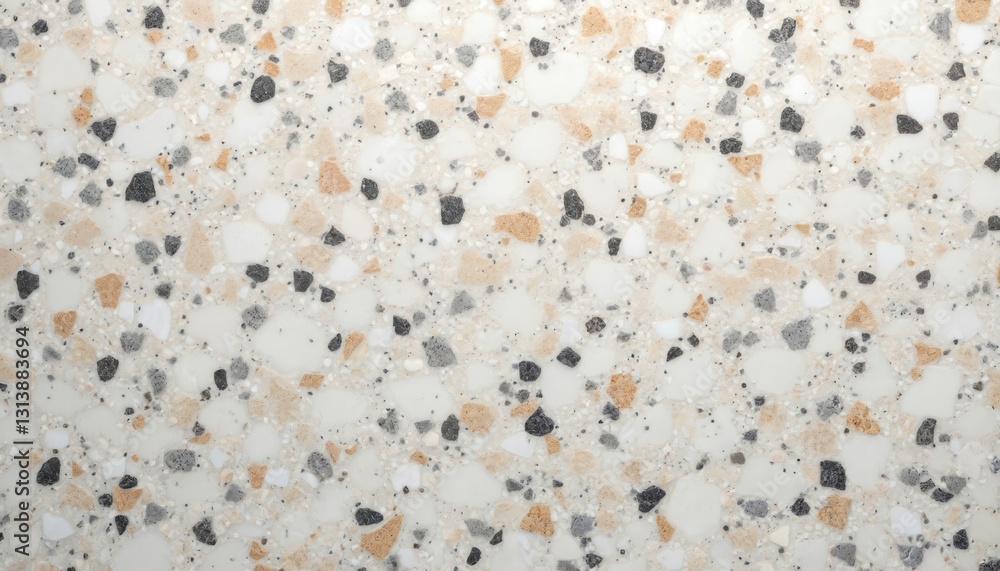 Fototapeta premium Terrazzo flooring interior pattern of granite quartz glass stone pieces. Marble floor texture. Classic ceramic paving design. Abstract wall background. Venetian retro material. For interior exterior