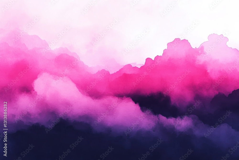 Vibrant Pink and Purple Ink Clouds in Motion Vibrant Pink and Purple Ink Clouds in Motion