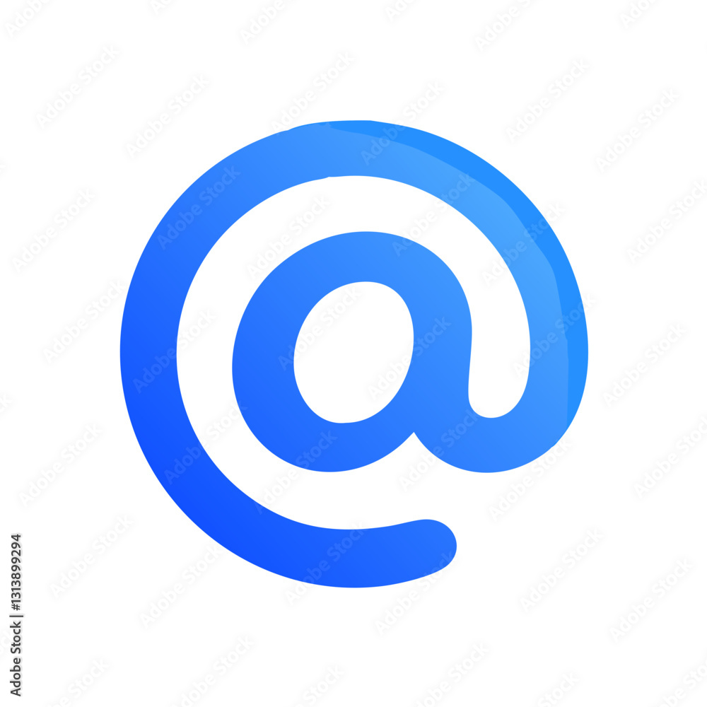 Blue at symbol for internet and digital communication Blue at symbol for internet and digital communication