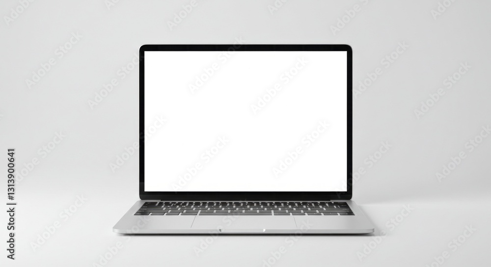 Laptop with blank screen isolated on white background, for mockup design Laptop with blank screen isolated on white background, for mockup design