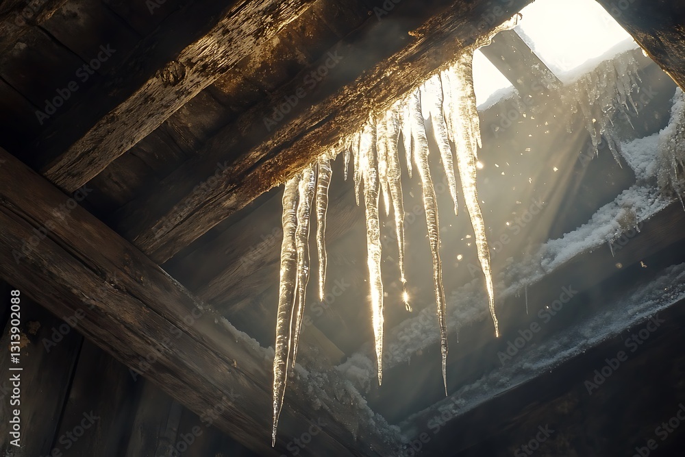 icicles hanging from a roof icicles hanging from a roof