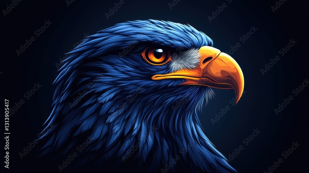 Fototapeta premium eagle head mascot logo vector