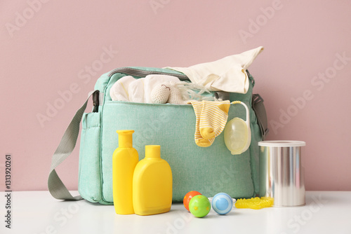 Baby bag with rattle on tab...