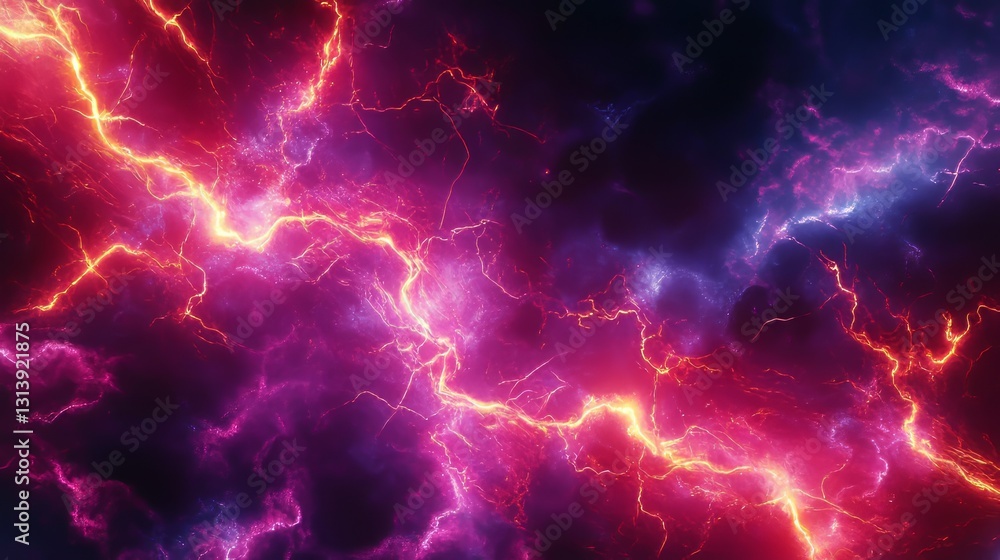 Neon digital storm, glowing red and purple lightning waves, abstract and intense, futuristic energy flow, high-resolution, dynamic and surreal cyberpunk aesthetic Neon digital storm, glowing red and purple lightning waves, abstract and intense, futuristic energy flow, high-resolution, dynamic and surreal cyberpunk aesthetic