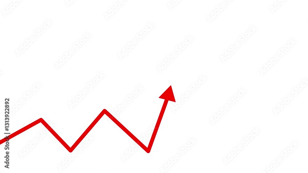 professional business graph and red color line direction animation. on the gradient background going up stock market animation white screen background professional business graph and red color line direction animation. on the gradient background going up stock market animation white screen background