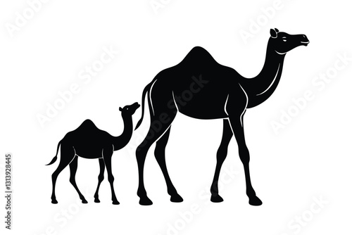 Came silhouette vector.