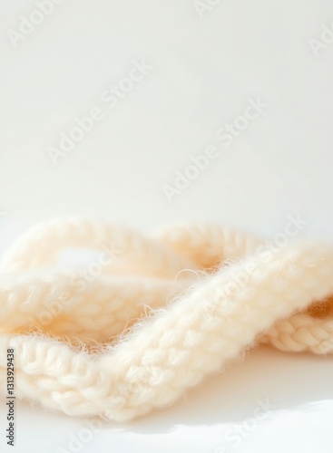 Soft Pastel Cream Yarn Ball photo