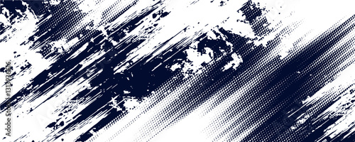 Dots halftone white blue gradient color pattern grunge texture background. Dots pop art comic sports style