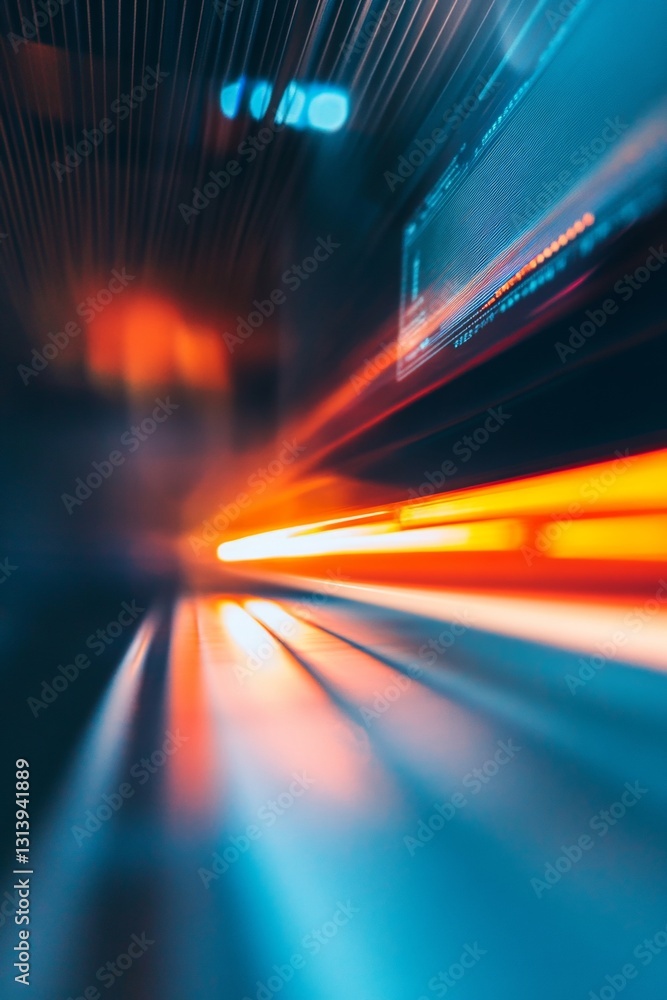 Dynamic Light Trails and Colorful Motion Blur Illustrating Digital Technology and Speed Dynamic Light Trails and Colorful Motion Blur Illustrating Digital Technology and Speed