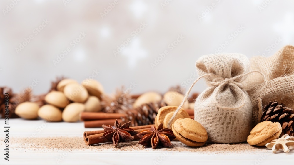 Autumnal Still Life: A Collection of Spices, Nuts, and Baked Goods Autumnal Still Life: A Collection of Spices, Nuts, and Baked Goods