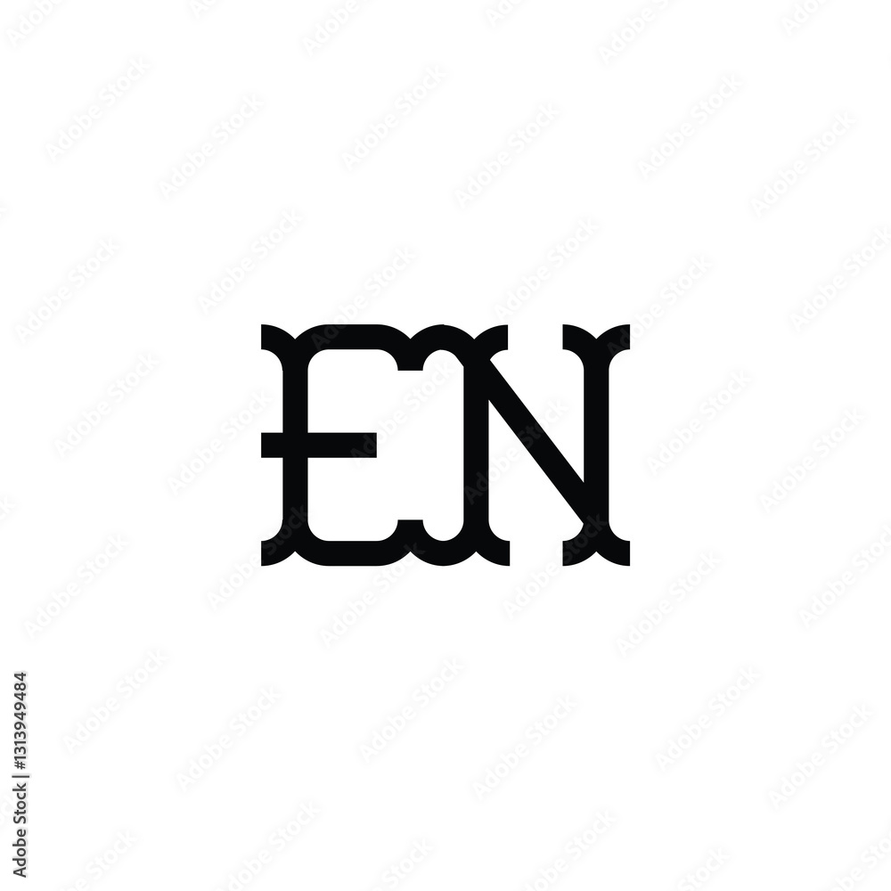 EN monogram logo design letter text name symbol monochrome logotype alphabet character simple logo EN monogram logo design letter text name symbol monochrome logotype alphabet character simple logo